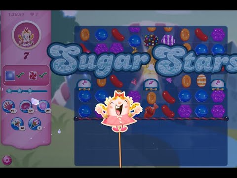 Candy Crush Saga Level 13851 (2nd version, Sugar stars, NO boosters)