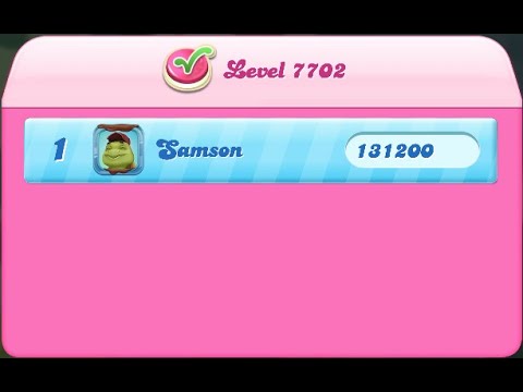 Candy Crush Saga Level 7702 NO BOOSTERS