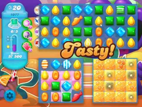 Candy Crush Soda Saga Level 1077 - NO BOOSTERS