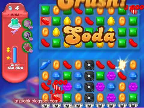 Candy Crush Soda Saga Level 2188 (3 stars, NO boosters)