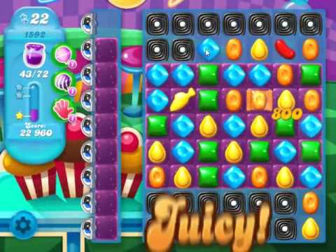 Candy Crush Soda Saga Level 1592 - NO BOOSTERS