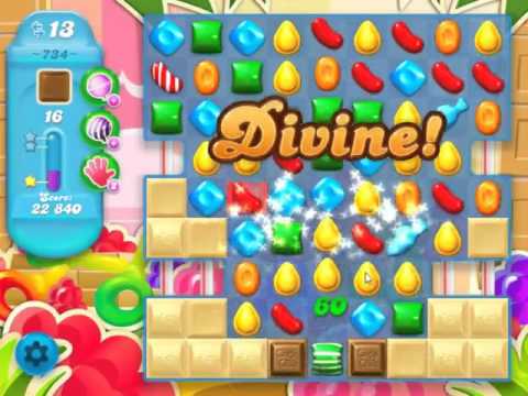 Candy Crush Soda Saga Level 734 - NO BOOSTERS