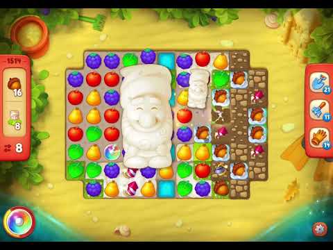 GardenScapes Level 1514 no boosters (18 moves)