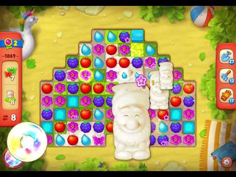 GardenScapes Level 1869 no boosters (14 moves)