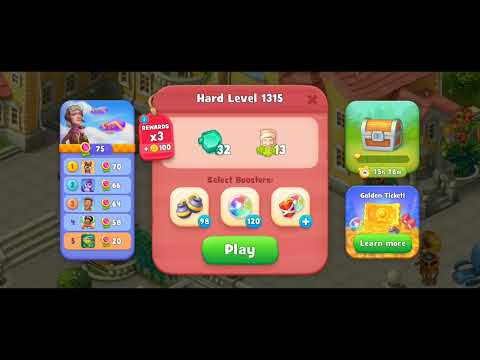 Gardenscapes Level 1315 Walkthrough "No Boosters Used"