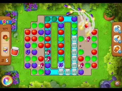 GardenScapes Level 1671 no boosters (12 moves)