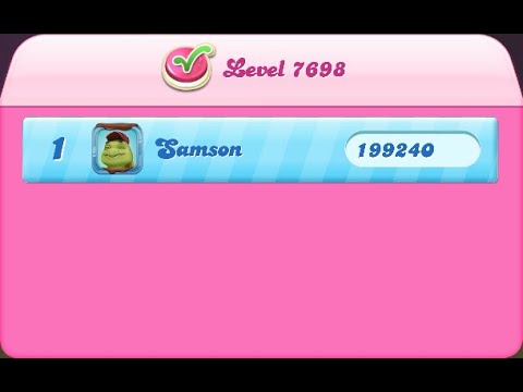 Candy Crush Saga Level 7698 NO BOOSTERS