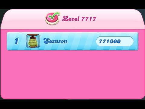 Candy Crush Saga Level 7717 NO BOOSTERS