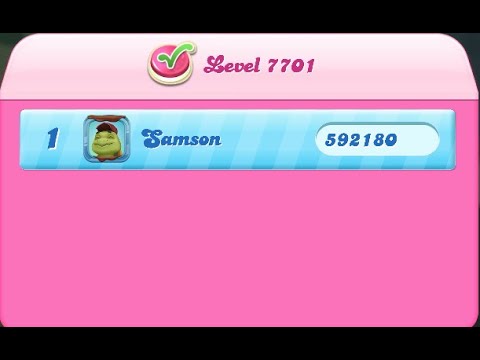 Candy Crush Saga Level 7701 NO BOOSTERS