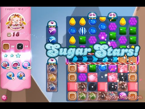 Candy Crush Saga Level 14651 (Sugar stars, NO boosters)