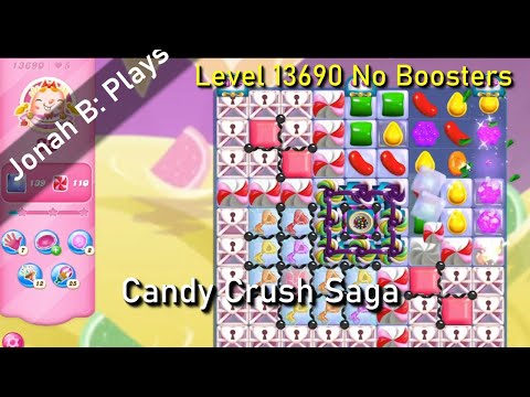 Candy Crush Saga Level 13690 No Boosters