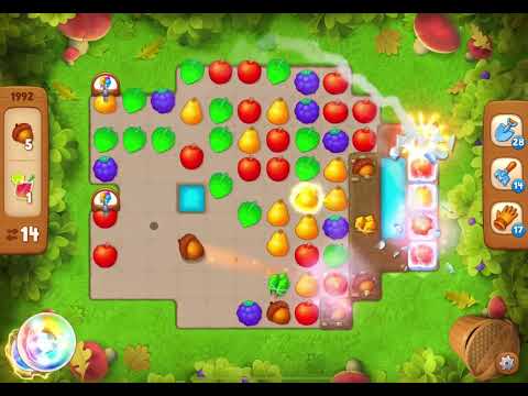 GardenScapes Level 1992 no boosters (28 moves)