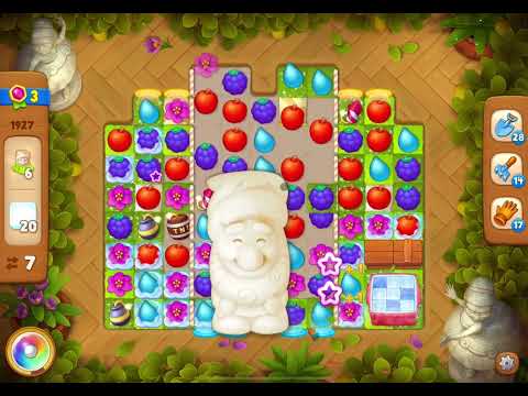GardenScapes Level 1927 no boosters (15 moves)
