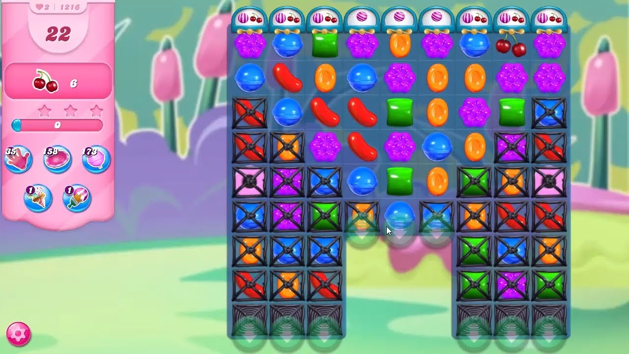 Candy Crush Saga Level 1216 NO BOOSTERS