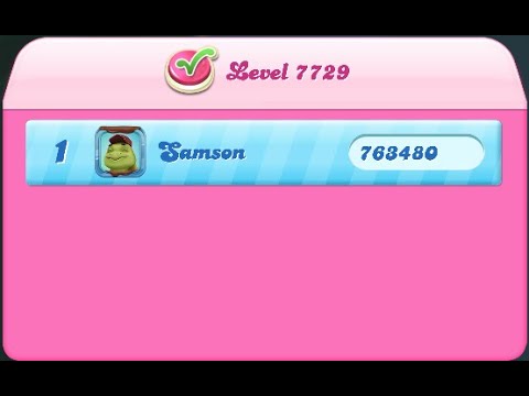 Candy Crush Saga Level 7729 NO BOOSTERS