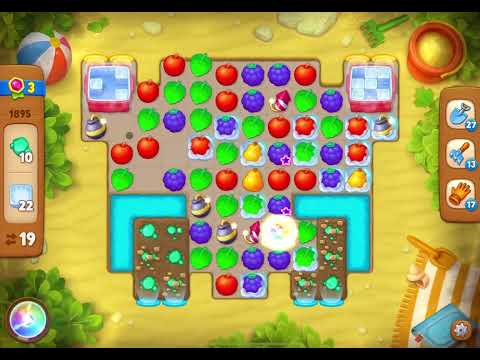 GardenScapes Level 1895 no boosters (28 moves)