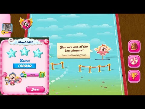 Candy Crush Saga LEVEL 6695 NO BOOSTERS LAST LEVEL