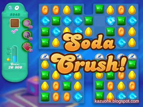 Candy Crush Soda Saga Level 2243 (3 stars, NO boosters)