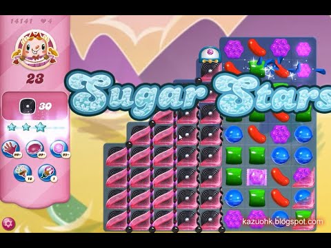 Candy Crush Saga Level 14141 (2nd version, Sugar stars, No boosters)