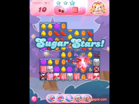 Candy Crush Saga Level 13581 (2nd version, Sugar stars, NO boosters)