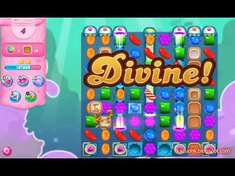 Candy Crush Saga Level 12447 (2nd version, 3 stars, No boosters)