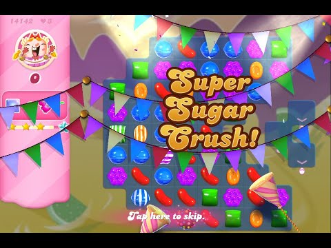 Candy Crush Saga Level 14142 (2nd version, 3 stars, NO boosters)