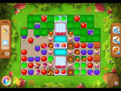 GardenScapes Level 1946 no boosters (17 moves)