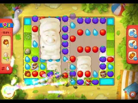 GardenScapes Level 1584 no boosters (12 moves)