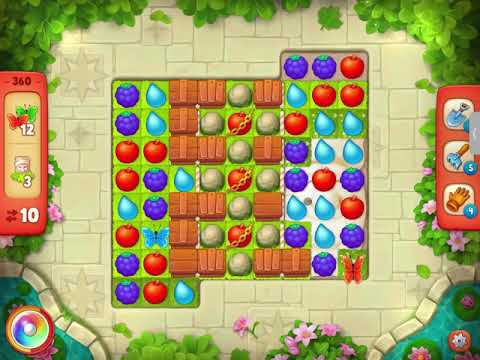 GardenScapes Level 360 no boosters (13 moves)