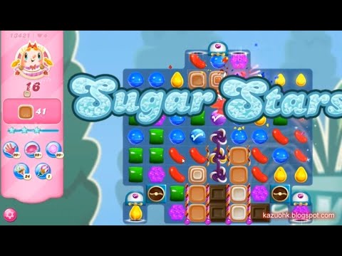 Candy Crush Saga Level 13421 (2nd version, Sugar stars, NO boosters)