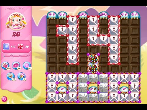 Candy Crush Saga Level 14000 (2nd version, No any rewards!! First try, NO boosters)