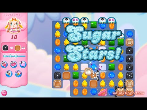 Candy Crush Saga Level 13018 (Sugar stars, No boosters No pass in First version)