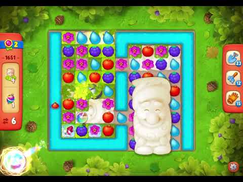 GardenScapes Level 1651 no boosters (16 moves)