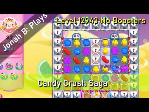 Candy Crush Saga Level 12943 No Boosters