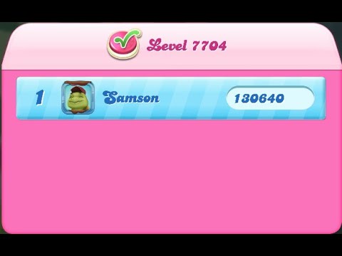 Candy Crush Saga Level 7704 NO BOOSTERS