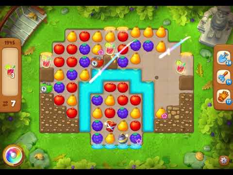 GardenScapes Level 1945 no boosters (18 moves)