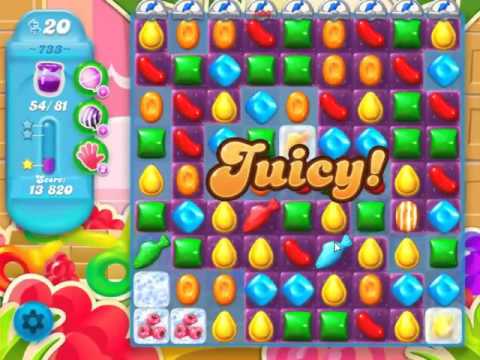 Candy Crush Soda Saga Level 733 - NO BOOSTERS