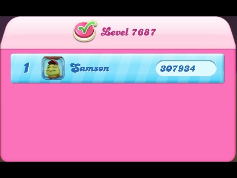 Candy Crush Saga Level 7687 NO BOOSTERS