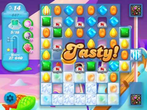 Candy Crush Soda Saga Level 687 - NO BOOSTERS