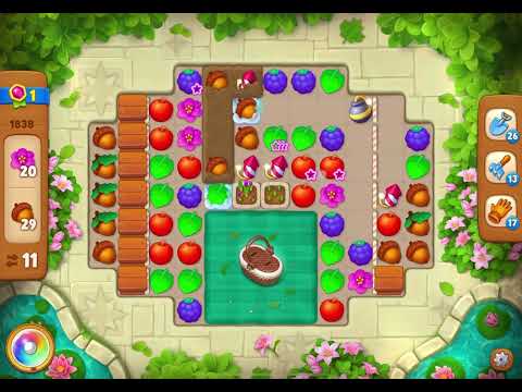 GardenScapes Level 1838 no boosters (14 moves)