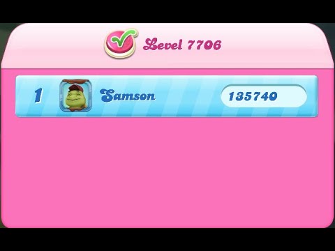 Candy Crush Saga Level 7706 NO BOOSTERS