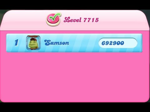 Candy Crush Saga Level 7715 NO BOOSTERS