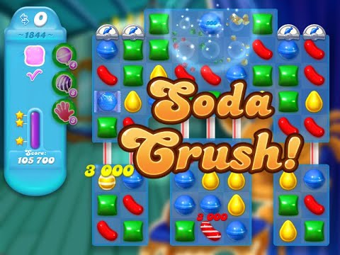 Candy Crush Soda Saga Level 1844 (3 stars, NO boosters)