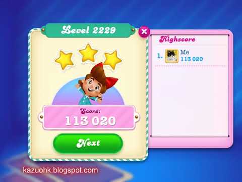 Candy Crush Soda Saga Level 2229 (3 stars, NO boosters)