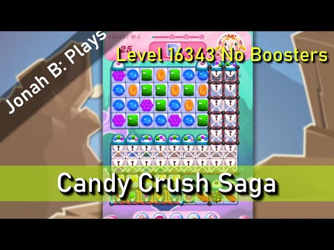 Candy Crush Saga Level 16343 No Boosters