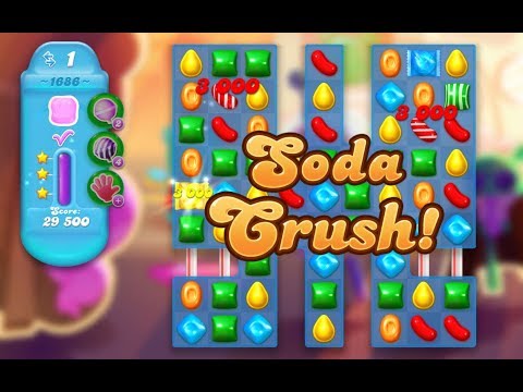 Candy Crush Soda Saga Level 1686 (3 stars, No boosters)