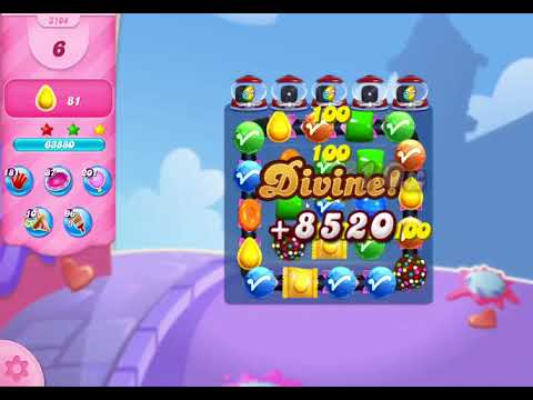 Candy Crush Saga Level 3104 NO BOOSTERS (20 moves)