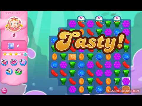 Candy Crush Saga Level 12754 (3 stars, Impossbile without boosters in 2nd version)